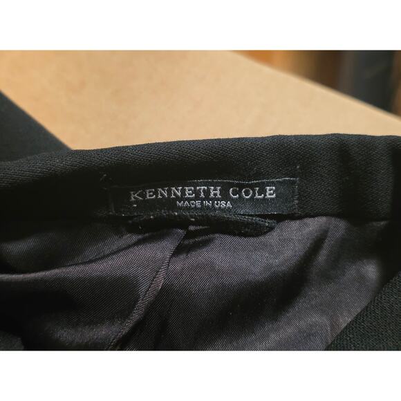 Kenneth Cole Blazer Mens 42R Dark Black Wool Blend Stretch Sports Coat Jacket - Picture 7 of 10